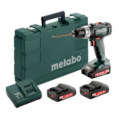 Kit perceuse-visseuse sans fil Metabo BS 18 L avec 3 x batteries Li-Power 18 V/2,0 Ah