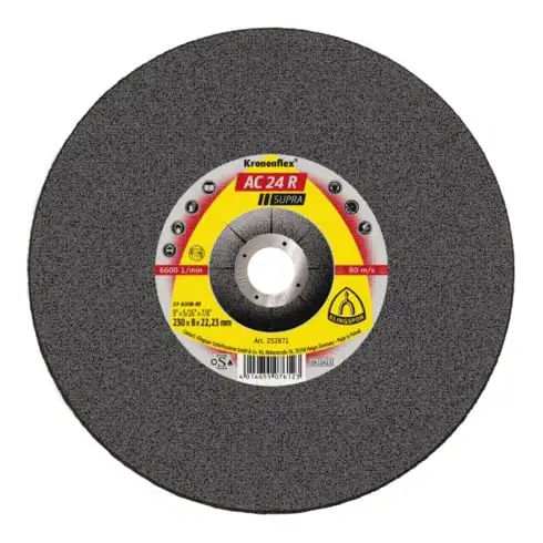 Klingspor Disque d'ébauche AC 24 R, LxLxH 230X8X22,23, GEK