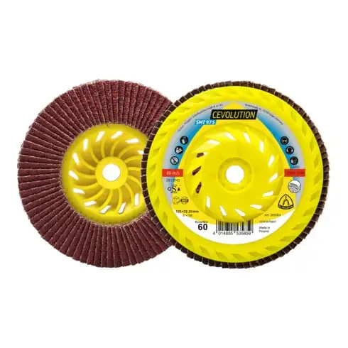 Disque à lamelles filetage M 14 céramique Klingspor SMT 975 125 mm grain 80 bombé