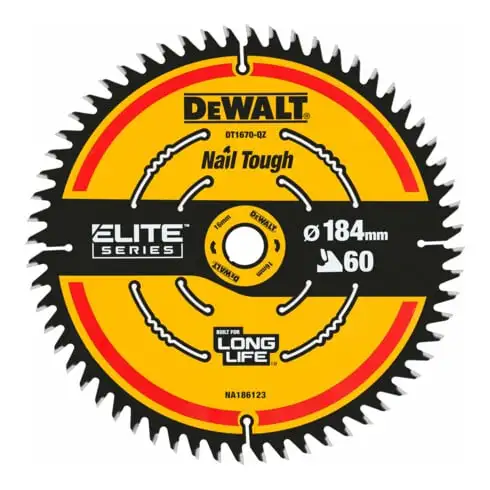 Lame de scie circulaire DEWALT ELITE 184/16 mm 60Z