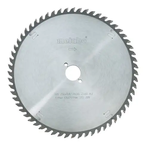 Lame de scie circulaire Metabo HW/CT 250 x 30 x 2,4/1,8, nombre de dents 48,