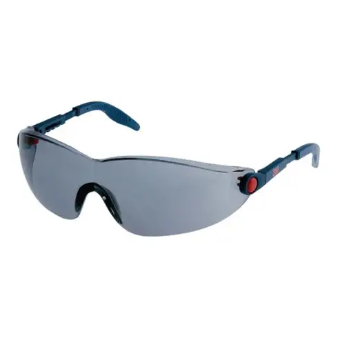 Lunettes de protection 2741 EN 166 branches bleues, verres gris PC 3M