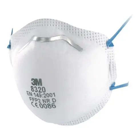 Masque de protection respiratoire 8320 EN 149:2001 + A1:2009 FFP2 NRD 10 pcs/car