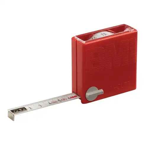 Mètre-ruban de poche IN-OUT L. 2 m l. de bande 13 mm mm/cm EG II fenêtre en poly