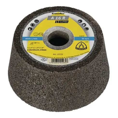 Meule boisseau Klingspor C 16 R, LxLxH 110X55X22,23, GEK