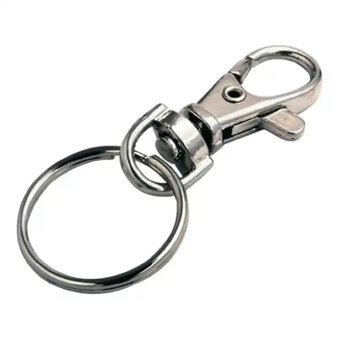 Mini mousqueton avec porte-clés STA vern.