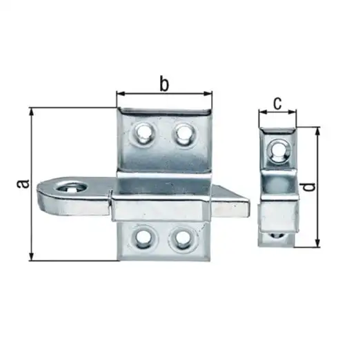 Moucherolle L.52mm B.30mm STA galv. galv. bleu galv. avec boucle libre GAH