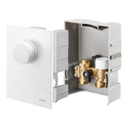 Oventrop Régulation de température ambiante Unibox E BV blanc, avec dérivation