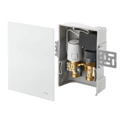 Oventrop Régulation de température UniboxT-RTL R-Tronic blanc, pour pièce et retour