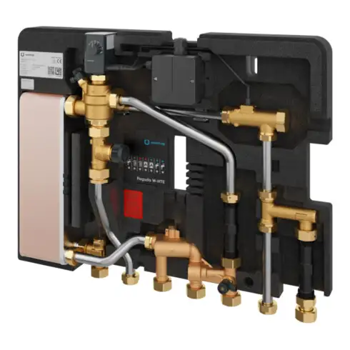 Oventrop Station d’appartement Regudis W-HTE LB 1, max 12 l/m, Cu-gel, entièrement scellée