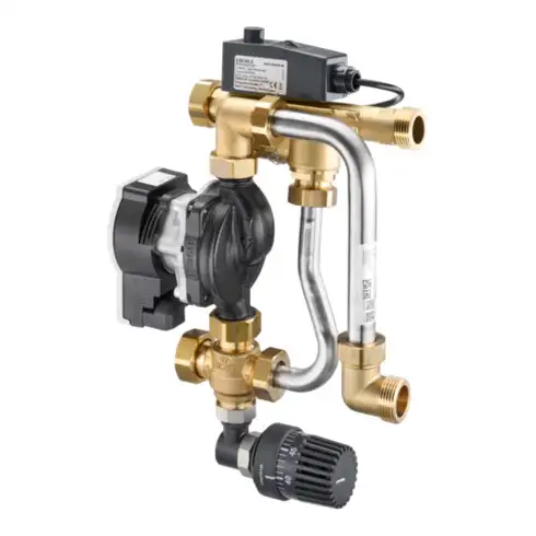 Oventrop Station de régulation Regufloor HN24 avec HE-Pu. Wilo P 15-130/6-43/SC-9, DN 25