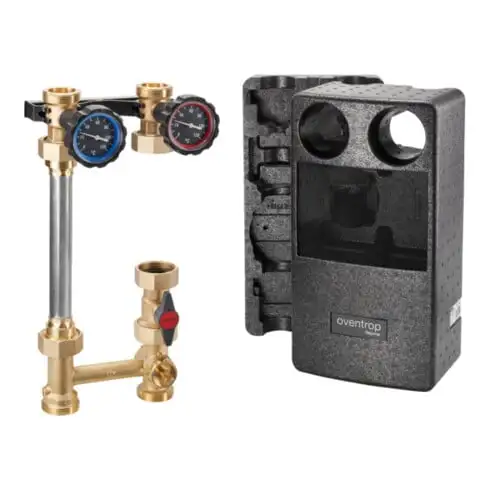 Oventrop Système de raccordement Regumat M3-180 DN 25, sans moteur, sans pu, avec robinet à bille de pompe