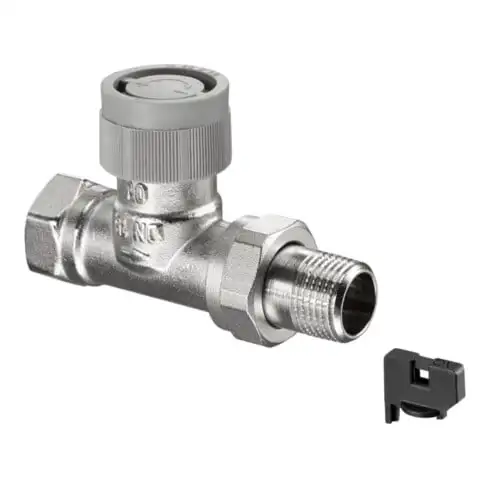 Oventrop Thermostat de radiateur série AQH passage, DN 15, R 1/2, Rp 1/2