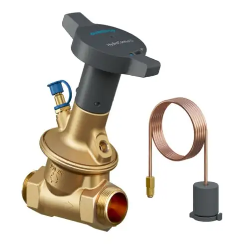 Oventrop Vanne d'équilibrage Hydrocontrol D DN 40, Rp 1 1/2, PN 16, filetage mâle double, MS