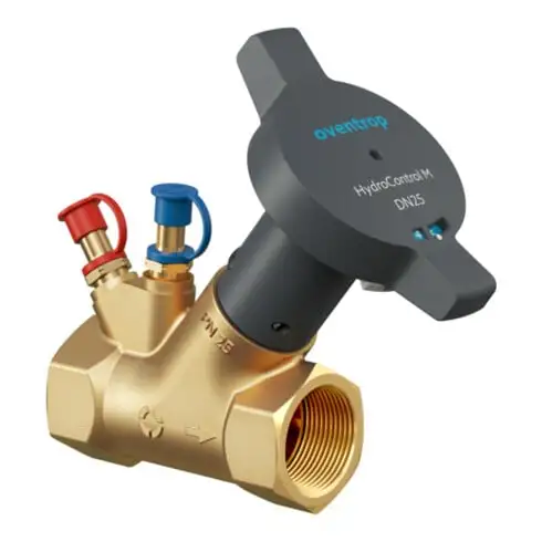Oventrop Vanne d’équilibrage Hydrocontrol M DN 25, Rp 1, PN 25, 2x filetage mâle, laiton