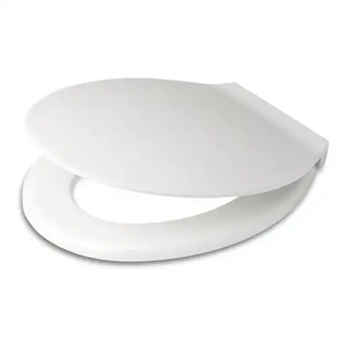 Pagette Siège WC EXCLUSIF m. Couvercle en acier inoxydable blanc