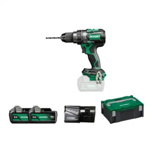 Perceuse-visseuse sans fil HiKOKI DS18DC (5,0 Ah) (HSC II) + 2x batteries BSL1850MA
