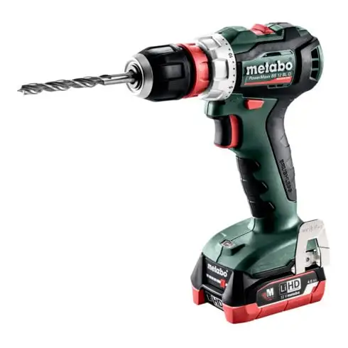 Perceuse-visseuse sans fil Metabo PowerMaxx BS 12 BL Q, en coffret, 12V 2x4Ah LiHD + ASC 55