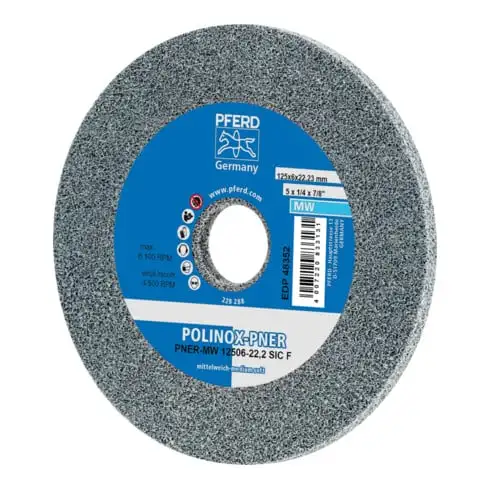 PFERD Roues à alésage compactes POLINOX PNER-MW 12506-22,2 SiC F