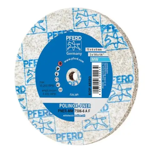 PFERD Roues à alésage compactes POLINOX PNER-MW 7506-6 A F