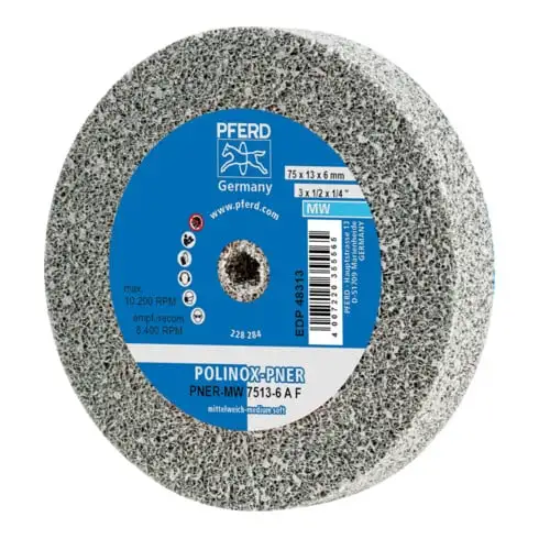 PFERD Roues à alésage compactes POLINOX PNER-MW 7513-6 A F