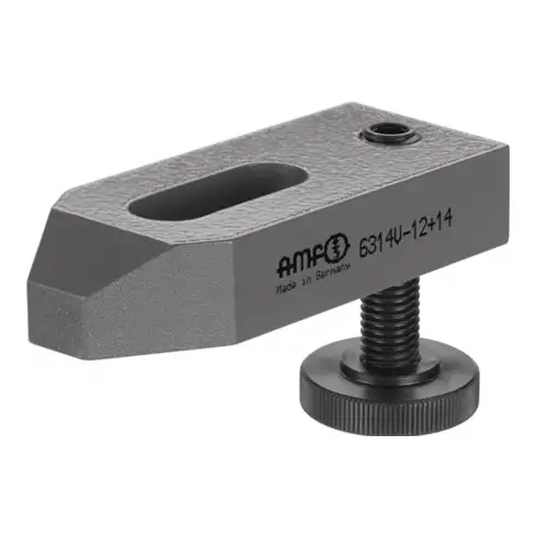 Pince AMF 6314V biseautée avec vis d'appui pour rainure en T 10 mm