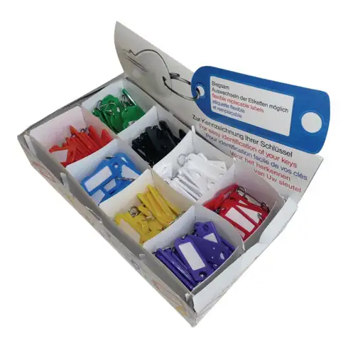 Porte-clés avec crochet en S couleurs assorties Ku.m.S-hook 200 pcs.