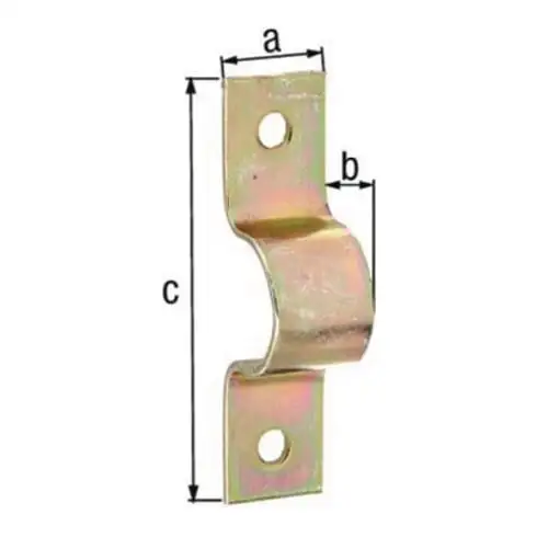 R.clamp L.79mm B.20mm H.19mm STA galv. jaune galvanisé f. Tubes 19mm,3/4inch