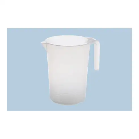 Récipient gradué 3 000 ml, PP, 1 échelle transparent, poignée ouvrir, empilable