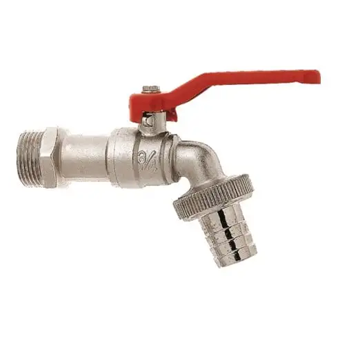 Robinet de sortie à boisseau sphérique GEKA laiton, chromé filetage ext. 1/2po.