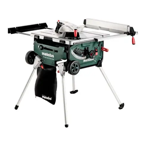 Scie circulaire de table sans fil TS 36-18 LTX BL 254 metabo, avec socle et fonction trolley, carton, 18V 4x7Ah LiHD + ASC Ultra