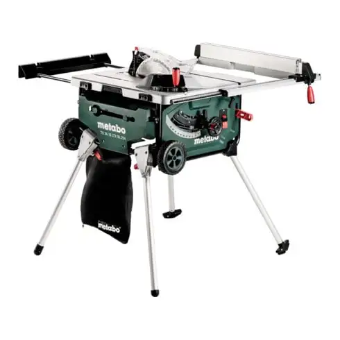 Scie circulaire de table sans fil TS 36-18 LTX BL 254 metabo, avec socle et fonction trolley, carton, 18V 4x8Ah LiHD + ASC Ultra