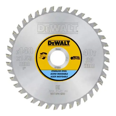 Scie circulaire manuelle à lame circulaire DEWALT 140/20 mm 40TFZ DT1918-QZ