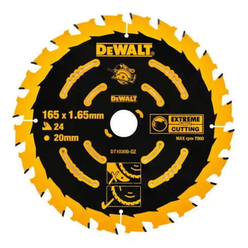 Scie circulaire manuelle à lame circulaire DEWALT 165/20 mm 24WZ DT10300-QZ