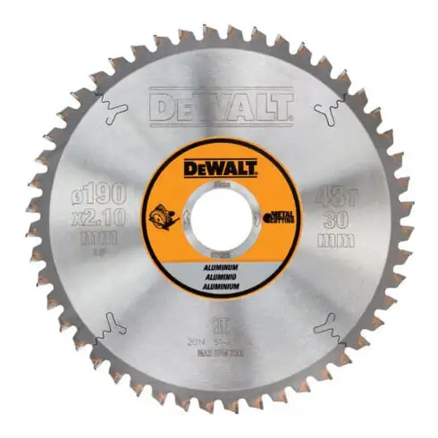 Scie circulaire manuelle à lame circulaire DEWALT 190/30 mm 48TFZ DT1912-QZ