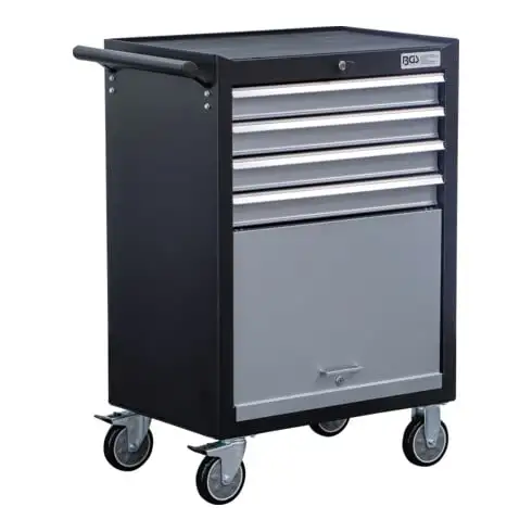 Servante d'atelier BGS 4 tiroirs 1 tablette à rabattre vide