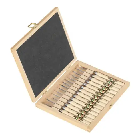 Set de 14 fers à découper Kirschen dans une boîte en bois