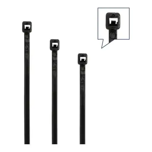 Set de colliers de câblage 350-pces polyamide noir / résistant aux rayons UV