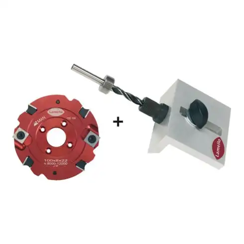 Set Lamello Clamex S-18, y compris gabarit de perçage, fraise à plaquettes réversibles