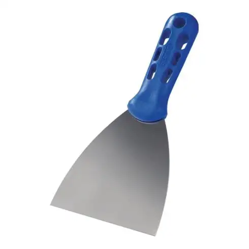 Spatule de peintre l. 100 mm haute brillance-poli plastique plat et oval, bleu a