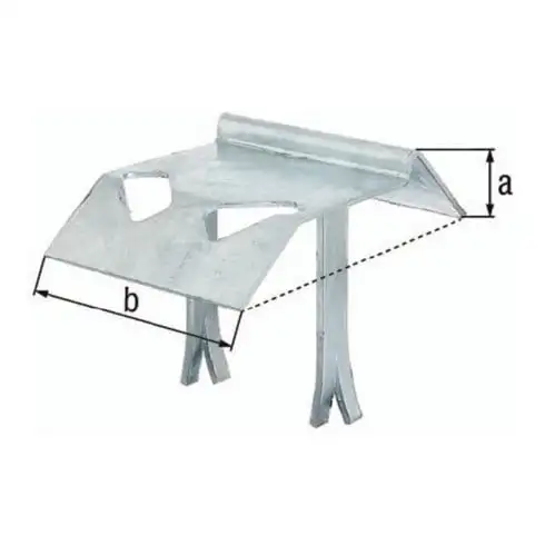 Support de débordement STA griffes murales galvanisées bleu 125mm GAH