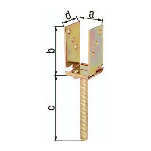 Support de montant ETA-10/0210 71-131x110x110x200x70mm TZN GAH