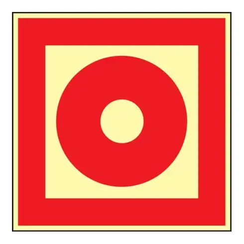 Symbole de protection contre l'incendie BGV A8 L148xB148mm Film détecteur d'incendie