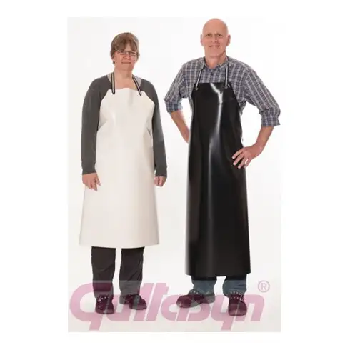 Tablier antiacide en PVC Guttasyn® M5 L. env. 120 x l. env. 90 cm blanc film en