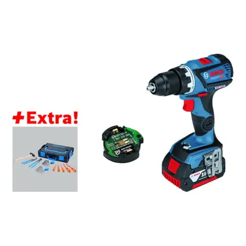 Tournevis sans fil Bosch GSR 18V-60 C, avec GCY 30-4, 2 x 5,0 Ah, L-BOXX, Gedore-BOXX