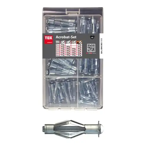 TOX assortiment à placo Acrobat-Set, 60 pièces