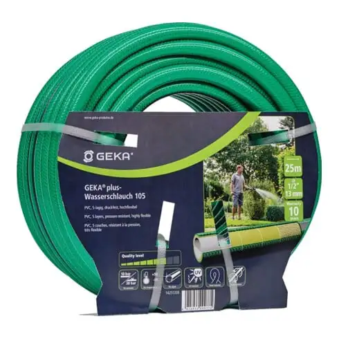 Tuyau d'arrosage p. jardin GEKA plus 105 L. 50 m D. int. 25 mm Rouleau KARASTO