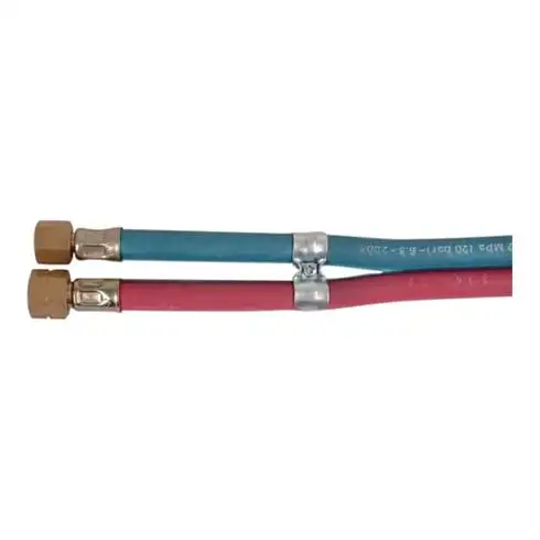 Tuyau de soudage autogène jumelé L. 15 m D. int. 6,3 / 8 mm épaisseur du mur 5 /