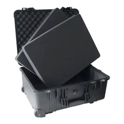 Valise de protection l.560xP455xH265mm étanche pouss. et à l'eau, sur roulettes