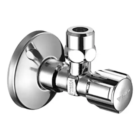 Vanne de régulation d'angle Schell COMFORT chromé, avec ASAG 1/2x3/8